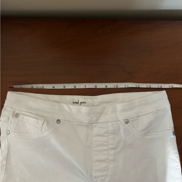 Tribal jeans white capri size 6 - Picture 3 of 5